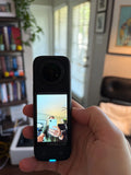 Insta360 X4 360 8K Action Camera w/ selfie stick, case and lens covers