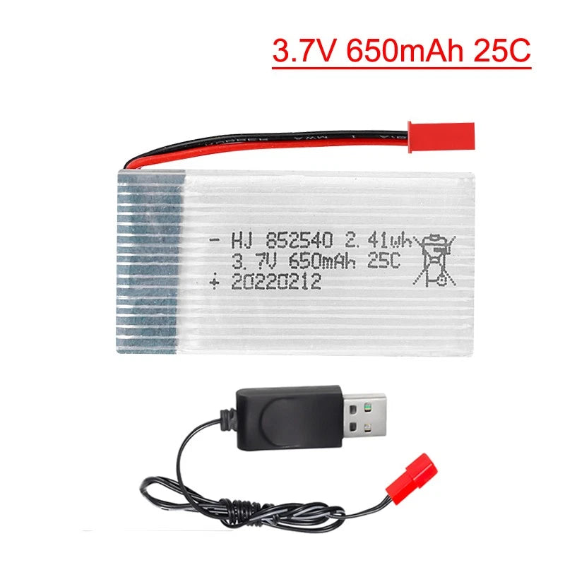 3.7V 650mAh 25C Lipo Battery JST plug for Syma X5C Cheerson CX-30W RC Quadcopter Battery
