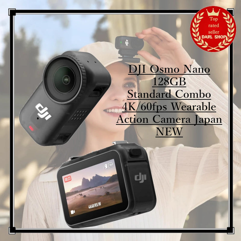 DJI Osmo Nano 128GB Standard Combo 4K/60fps Wearable Action Camera Japan NEW