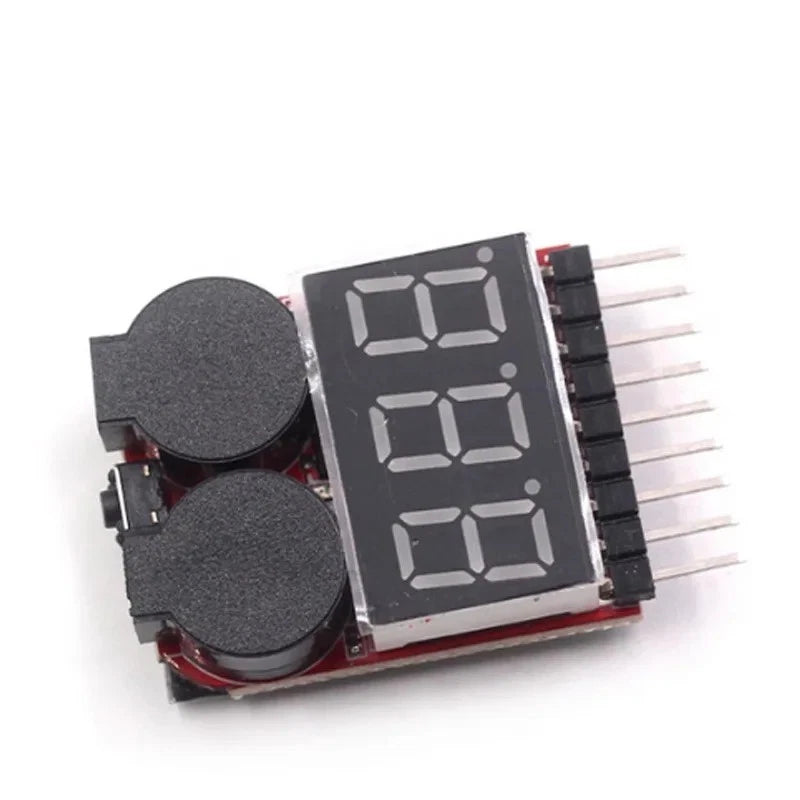 Lipo Battery Voltage Tester Volt Meter Monitor 1-8S w Low Voltage Alarm