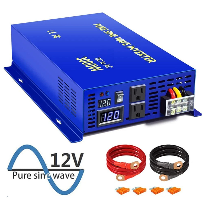 XYZ INVT 3000w Pure Sine Wave Inverter Power Inverter 24v dc to ac 110v 120v