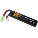 Hongjie 11.1V 2000mAh LiPo airsoft battery pack with mini Tamiya plug and wires