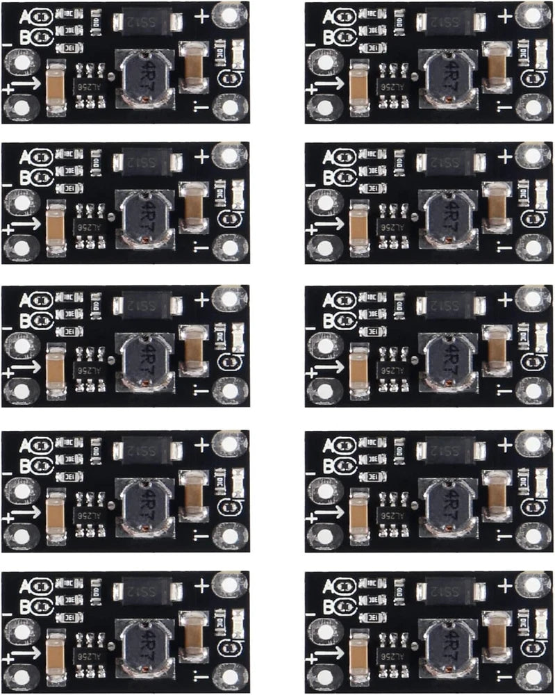 DIANN 10Pcs 3.7V to 5V 8V 9V 12V Mini DC-DC Boost Module Step up Board with LED