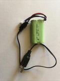 7.4V 1200mAh 14500 Li-ion Battery with XH-3Y & JST plug, and USB Charging Cable!