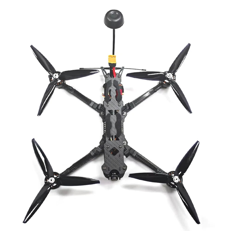 7-inch FPV quadcopter drone with black frame and four propellers