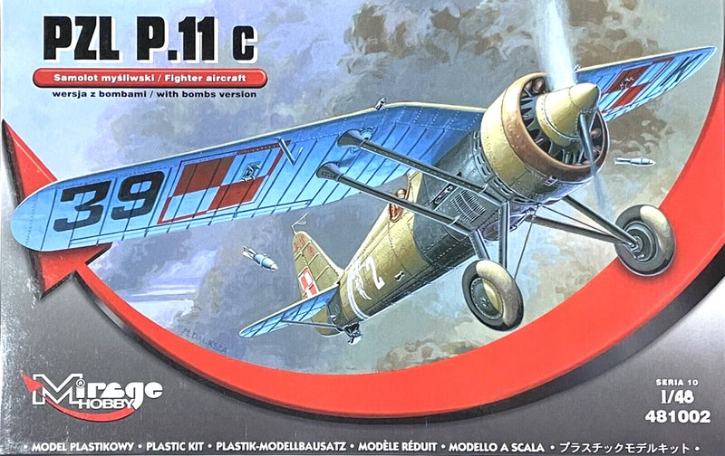 1/48 WW2 Fighter : PZL-11c "with Bombs" [Poland] #481002 : MIRAGE HOBBY