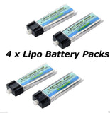New Lectron 4 pcs of 1S 3.7V 180mAh 45C LiPo Battery for BLADE NCPX NANO QX