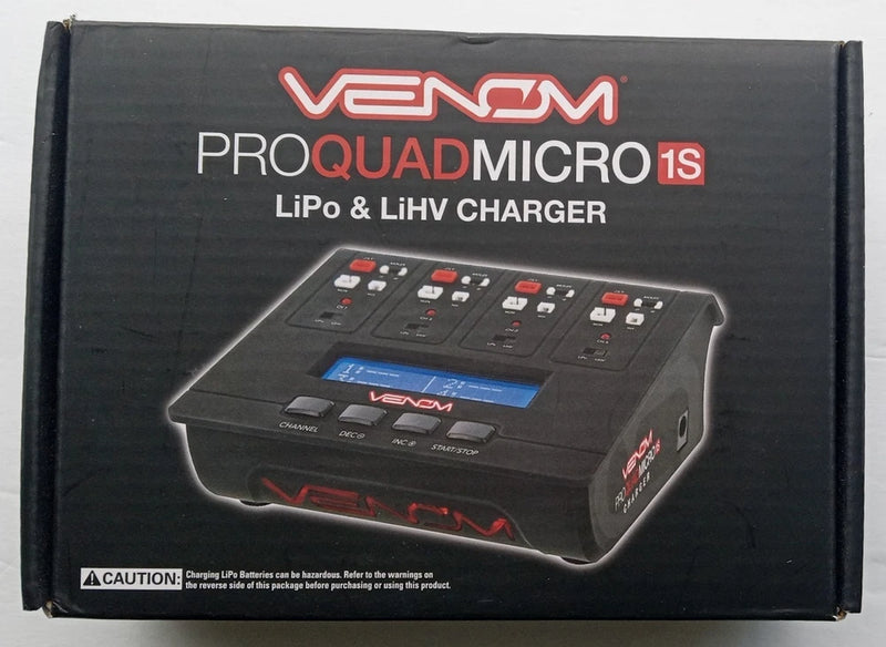 1S LiPo LiHV AC/DC 4?Port Battery Charger -Venom Pro Quad Micro¨C NEW in Box Battery