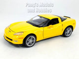 2007 Chevrolet Corvette Z06 C6 1/24 Scale Diecast Model by Welly - YELLOW