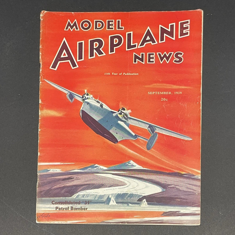 Vintage September 1939 Model Airplane News Consolidated 31 Patrol Bomber Hobby