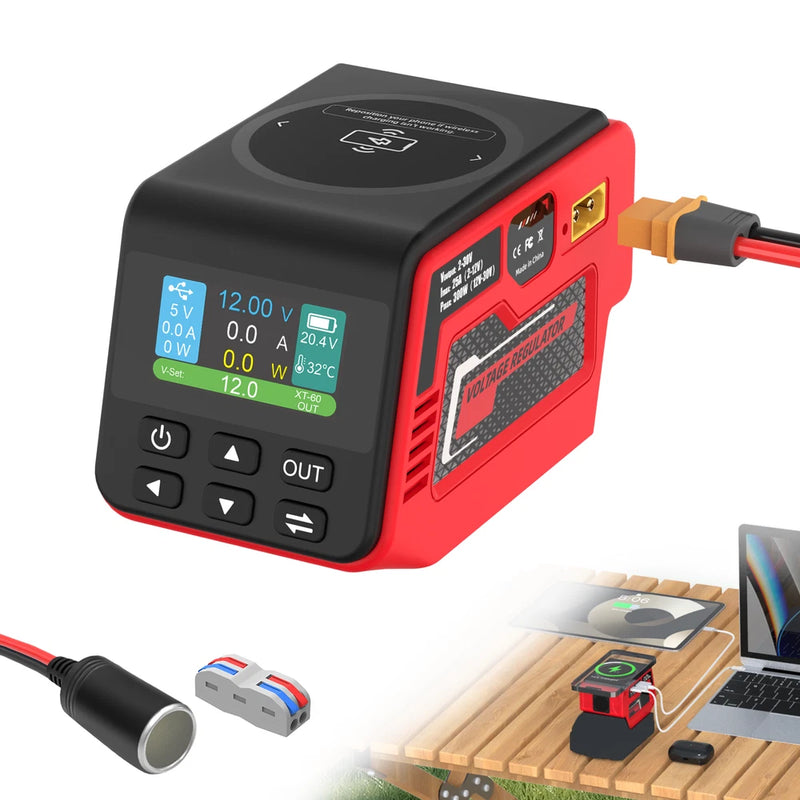 DIY DC Voltage Regulator for Milwaukee 18V Battery 2-30V, USB Power Adapter