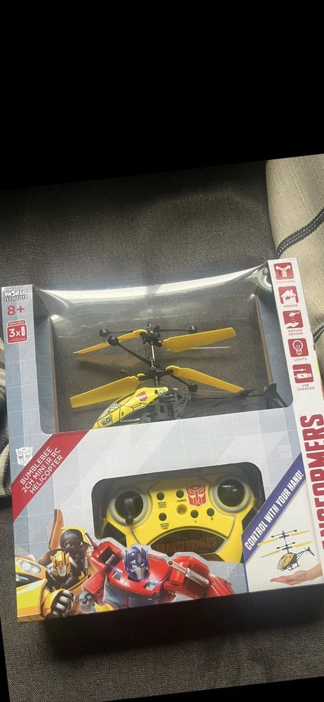 World Tech Toys Transformers Bumblebee Micro RC Helicopter 2CH IR LED USB