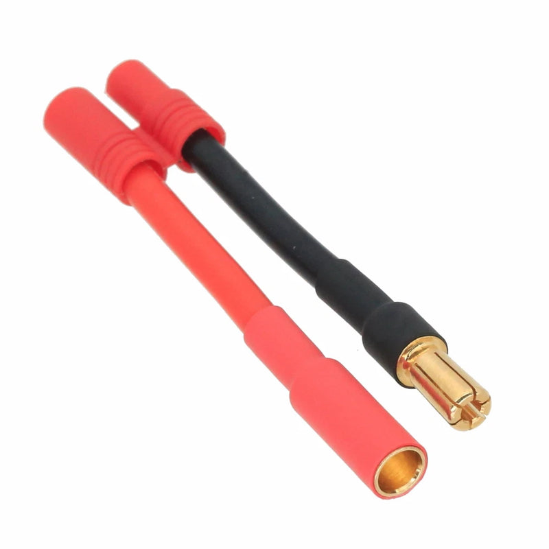 HXT 3.5mm Male+/Female- to HXT 5.5mm Male-/Female+ 12AWG 5CM wire RC Battery FPV