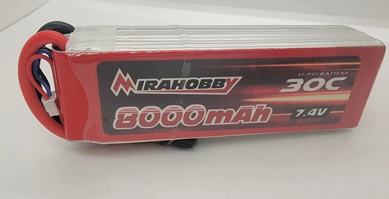 MIRA HOBBY 30C 8000mAH 7.4v hobby RC Car Airplane, Helicopter battery Battery