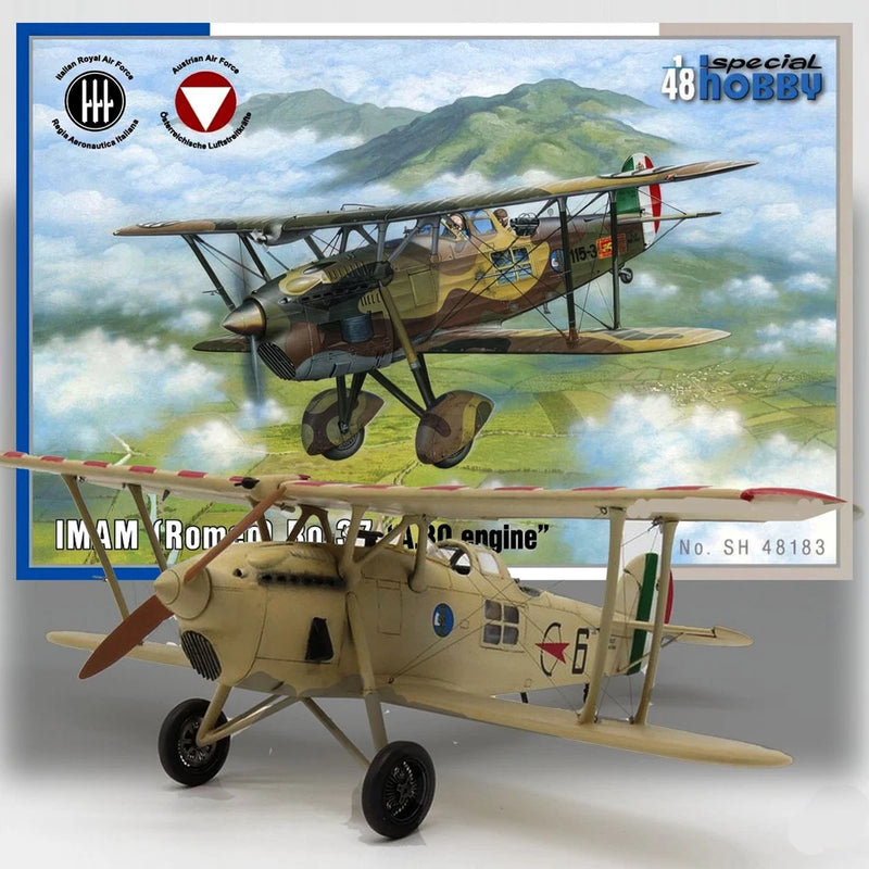 1/48 IMAM Romeo RO-37 aircraft model kit with Fiat A.30 engine, Special Hobby