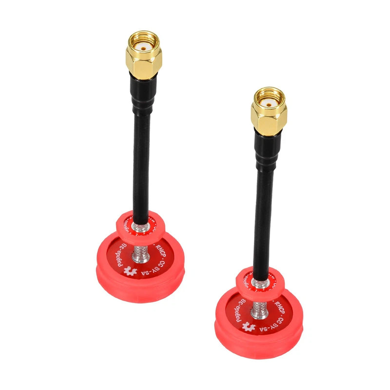 2Pcs Red 8cm 5.8GHz RHCP FPV Antenna Omni Antenna RHCP RP-SMA for UAV Antenna
