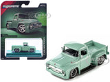 1956 FORD F-100 PICKUP LIGHT GREEN 1/64 DIECAST MODEL BY MAJORETTE 8505001019
