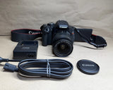 Canon EOS Rebel T3i Digital DSLR Camera Kit 18-55mm Lens w/ Battery and Charger