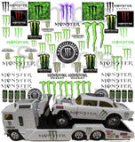 MONSTER 1:64, 1:43, 1:32, 1:24 WATER-SLIDE DECALS FOR HOT WHEELS model cars
