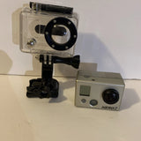 GoPro Hero 2 HD2-14 Silver Action Camera With -Case-Mount UNTESTED