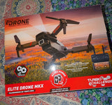 Elite drone MKX retail box with pictured quadcopter and controller