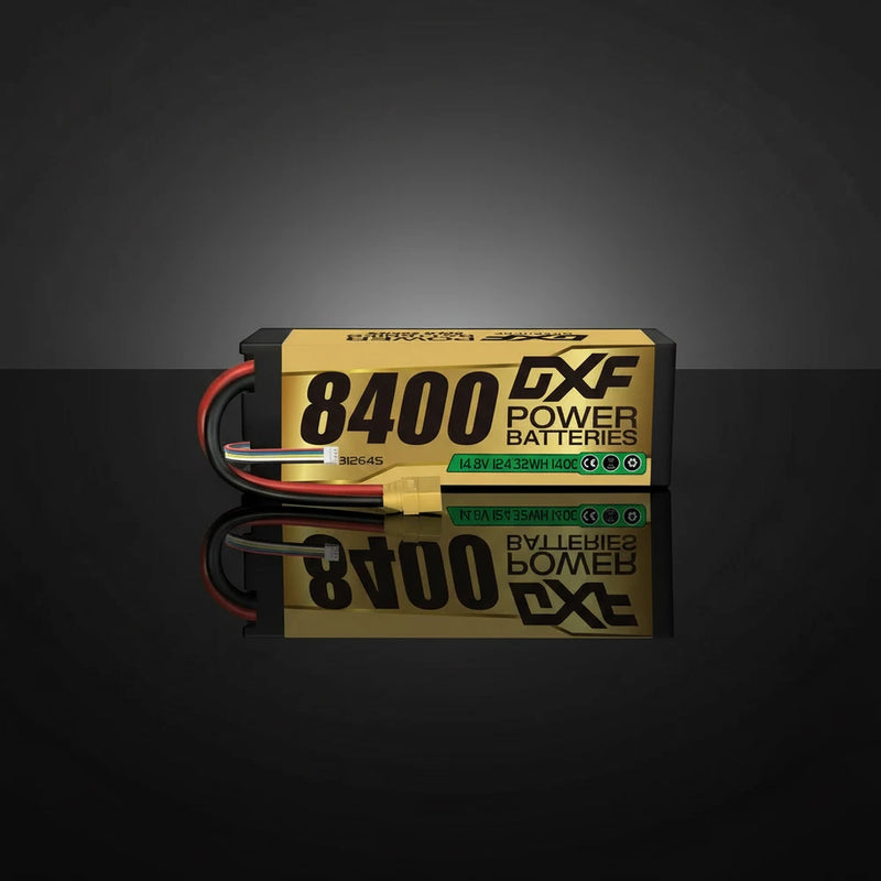 2xDXF 4S LiPo Battery 14.8V 140C 8400mAh XT90 RC Car Truck Helicopter Racing