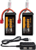 7.4V Lipo Battery 1200mAh 2S 35C High Discharge Rate Rechargeable Battery