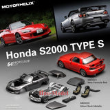 MOTORHELIX 1:64 Honda S2000 Type S Car model Alloy Diecast Ornaments adults Toys