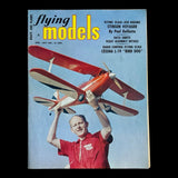 Flying Models magazine April–May 1960, RC airplane cover with red biplane and pilot