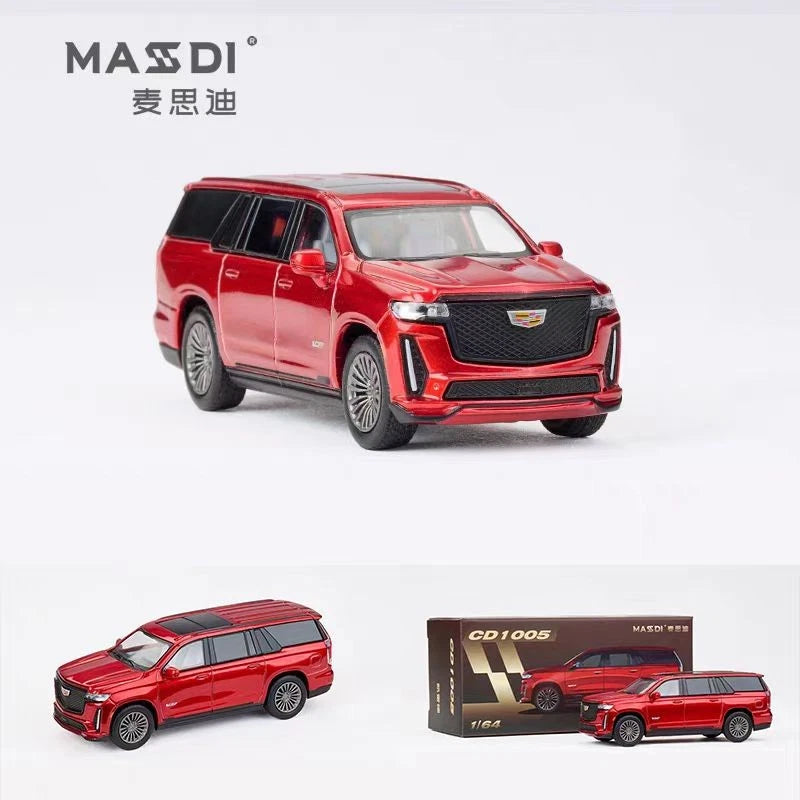 Escalade 1:64 Scale - Red Alloy Die-Cast SUV Model Collector's Edition