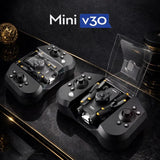 Mini drone remote controller with screen and joysticks