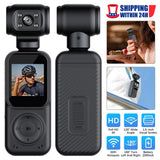 4K Pocket Mini Body Action Camera 180??/260?? Rotation Audio & Video Recording Cam