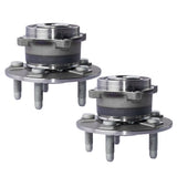 Pair of metal wheel hub and bearing assemblies with mounting studs, for EV wheels