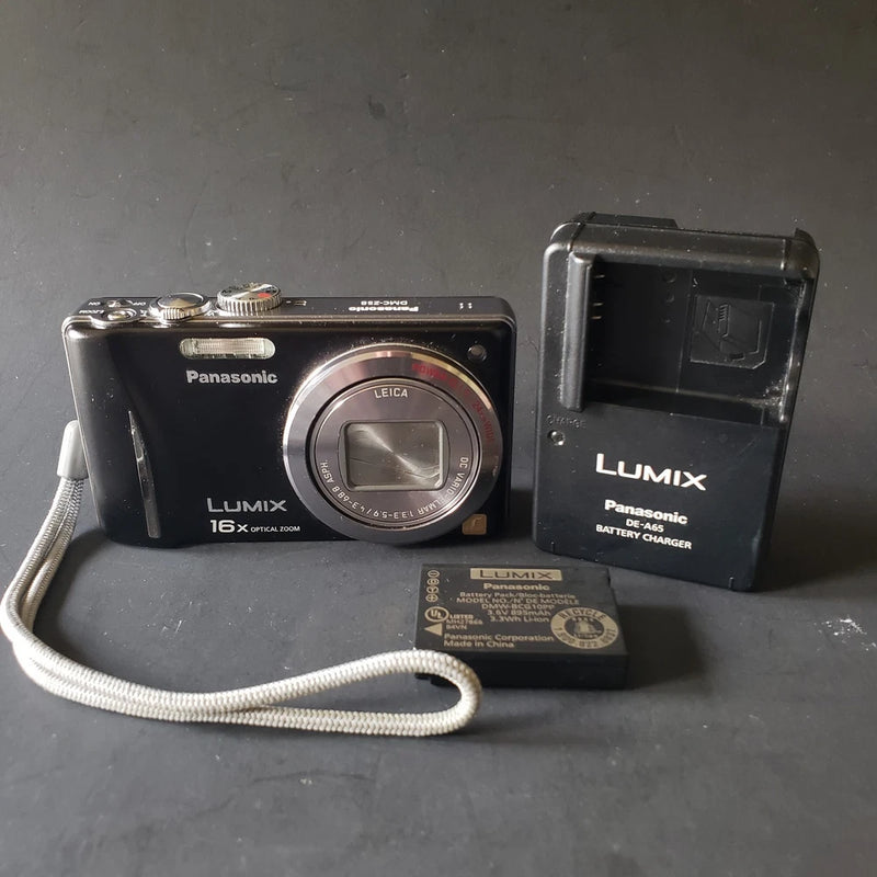 Panasonic Lumix DMC-ZS8 14.1MP 16x Zoom Black Digital Camera w/ Battery Charger