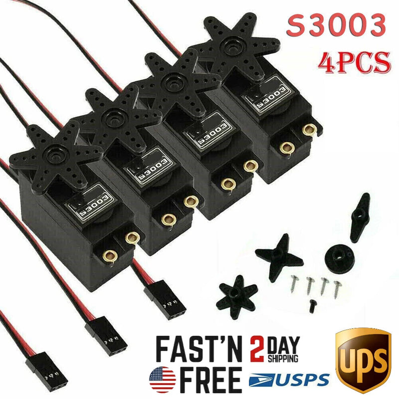 4PCS High Torque Standard Servos for Futaba S3003 RC Car Plane Boat Helicopter