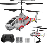 RC Helicopter with 10 Missiles, LM19-F 2.4Ghz Remote Control Helicopter for Begi