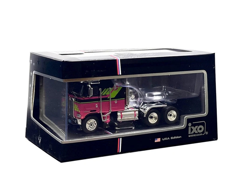 IXO Models 1976 Kenworth K100 Aerodyne ¨C Black and Pink 1/64