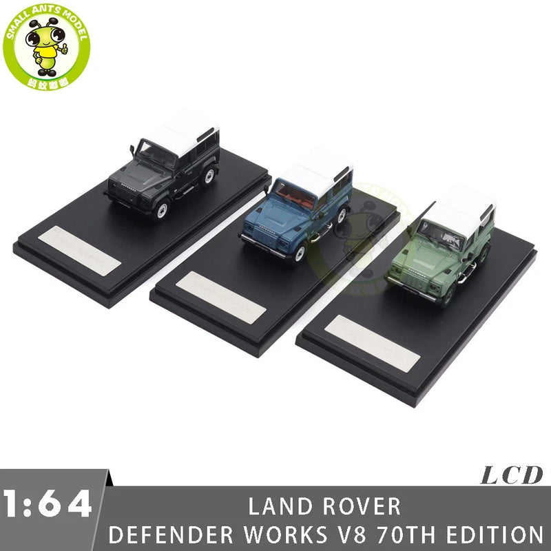 1/64 LCD Land Rover Defender 90 Works V8 70th 2017 Diecast Model Car