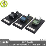 1/64 LCD Land Rover Defender 90 Works V8 70th 2017 Diecast Model Car