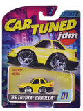 1:64 1985 Toyota Corolla (AE86) Coupe -- Yellow/Black -- CarTuned: JDM Series 2