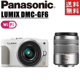 Panasonic LUMIX DMC-GF6 Mirrorless Camera Double Lens Set White Wi-Fi New