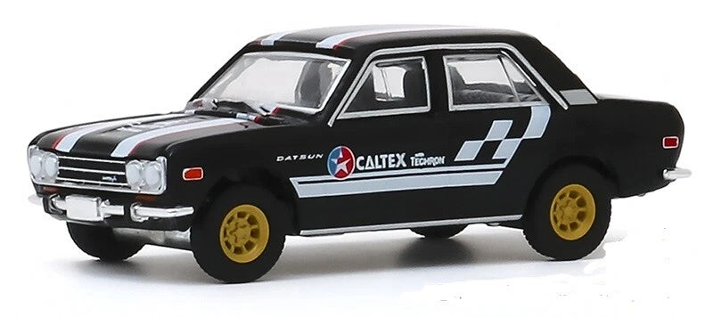 1971 DATSUN 510 4-DOOR SEDAN CALTEX TECHRON 1/64 DIECAST MODEL GREENLIGHT 30169