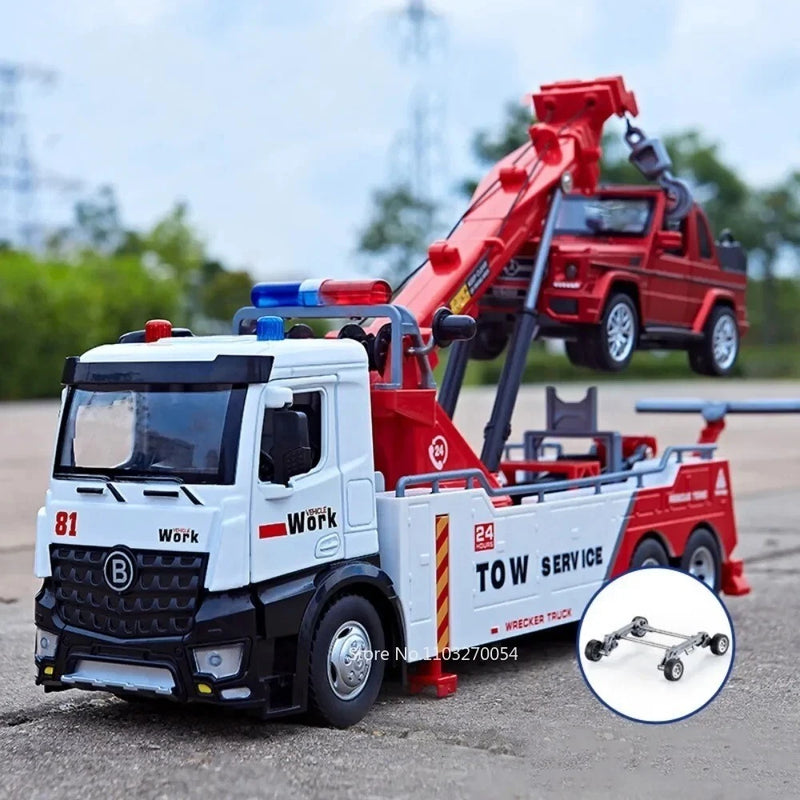 Large Scale 1:18 Double Ditch Obstacle Clearing Toy Car Model Alloy Diecast Kids