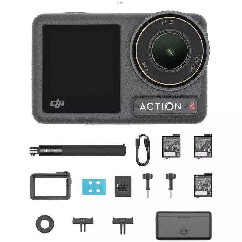 DJI Osmo Action 4 Adventure Combo 4K 120fps Waterproof Action Camera Bundle