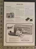 1969 BATTERY POWERED SNOWMOBILE MODEL VICTORIA NORMATT PRODUCTS TOY AD FC13388 Battery
