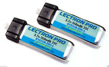 2-pack 3.7V 160mAh 25C LiPo batteries with black JST-style connectors