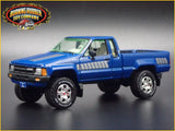 1984-1988 TOYOTA SR5 PICKUP TRUCK w HITCH BLUE 1/64 SCALE DIECAST MODEL CAR