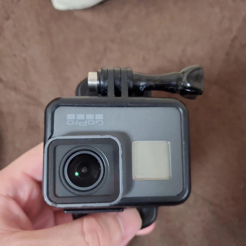 GoPro HERO5 Black action camera with front lens and small status screen