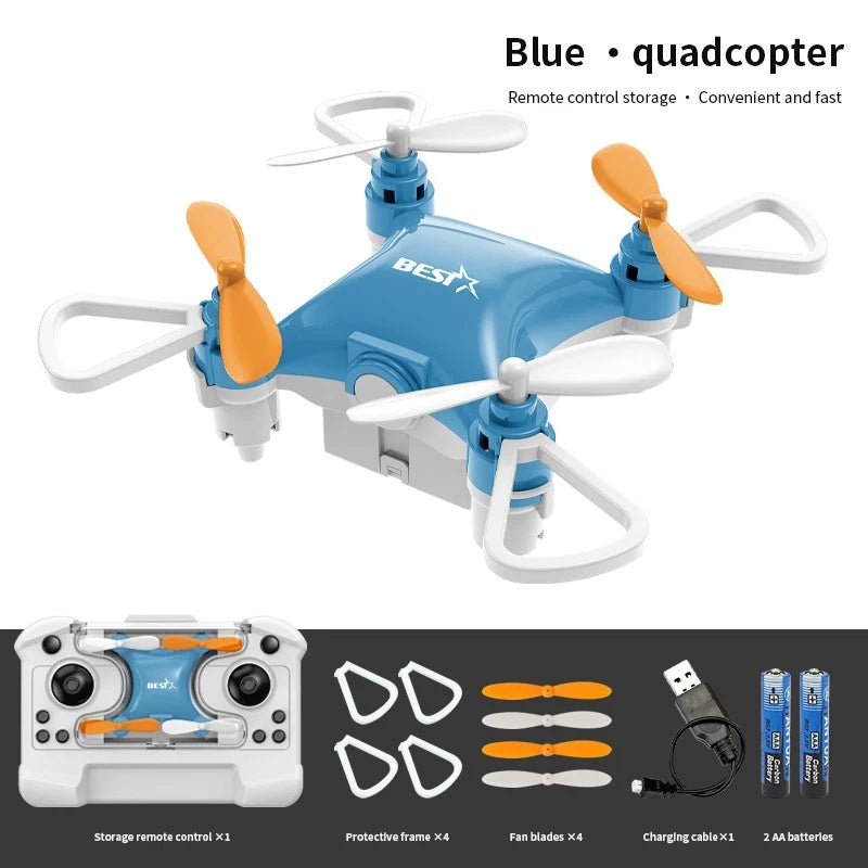Mini RC Helicopter Single Battery Blue Ready to Fly Hobby Kit
