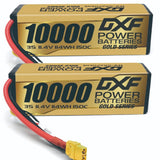 DXF 2PCS Performa Racing Graphene  Lipo 10000 11.4V 3S 150C Battery GOLDEN XT90